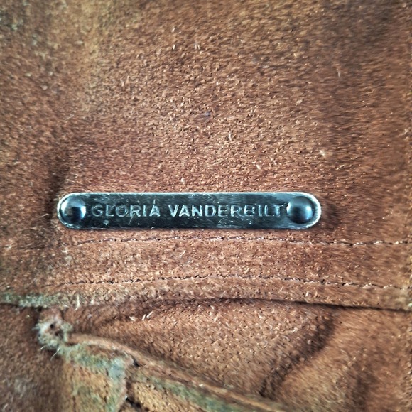 RARE Vintage Gloria Vanderbilt Western Boho Brown Suede Cropped Jacket W/ Fringe - Picture 2 of 10